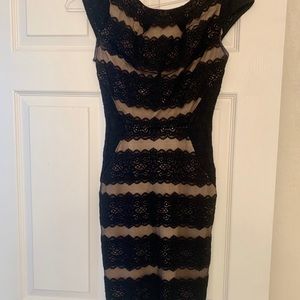 Midi Black Lace Dress